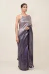Sizzle Ombre Grape Wine Saree