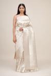 Abalone Grey Silk Saree