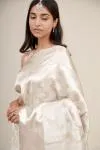 Abalone Grey Silk Saree