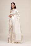 Abalone Grey Silk Saree