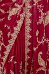 Magenta Satin Saree