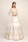 Pearl White Raw Silk Anarkali Suit