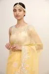 Daffodil Yellow Organza Saree