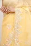 Daffodil Yellow Organza Saree