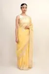 Daffodil Yellow Organza Saree