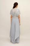 Dove Grey Crepe Sharara Suit
