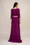 Eggplant Purple Georegette Gown