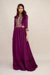 Eggplant Purple Georegette Gown