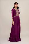 Eggplant Purple Georegette Gown