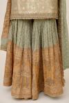 Fern Green Crepe Silk Sharara