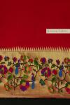 Tulip Red Paithani Silk Saree