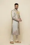 Green Tint Silk Sherwani