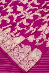 Rani Pink Pure Zari Silk Saree