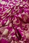Rani Pink Pure Zari Silk Saree