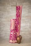 Rani Pink Pure Zari Silk Saree
