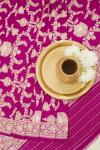 Rani Pink Pure Zari Silk Saree
