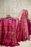 Fuchsia Semi Patan Patola Silk Saree
