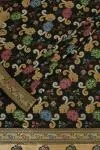 Ash Black Pure Zari Silk Saree