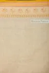 Ivory Pure Zari Silk Saree