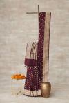 Wine Zari Booti Banarasi Silk Saree