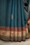 Teal Green Banarasi tussar Silk Saree