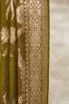 Mehandi Green Banarasi Tussar Silk Saree