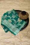Pine Green Banarasi Tussar Silk Saree