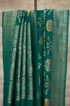 Pine Green Banarasi Tussar Silk Saree