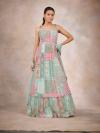 Blue Oasis Anarkali Suit Set