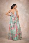 Blue Oasis Anarkali Suit Set