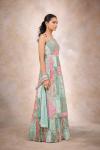 Blue Oasis Anarkali Suit Set
