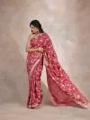 Earth Red Tussar Silk Saree