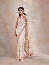 Floral White Georgette Saree