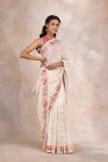 Floral White Georgette Saree