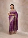 Imperial Mauve Tussar Silk Saree