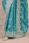 Imperial Teal Tussar Silk Saree