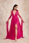 Magenta Drape Gown