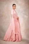 Burnt Coral Chikankari Lehenga