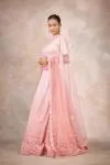 Burnt Coral Chikankari Lehenga
