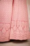 Burnt Coral Chikankari Lehenga