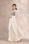 Daisy White Net Saree