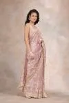 Gold Rose Organza Saree