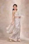 Icy Grey Organza Saree