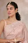 Powder Pink Organza Saree