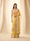 Golden Crest Embroidered Tissue Organza Saree