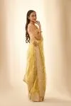 Golden Crest Embroidered Tissue Organza Saree
