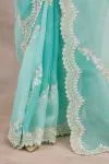 Imperial Sea Green Organza Saree