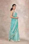 Imperial Sea Green Organza Saree