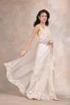 Pearl White Organza Saree