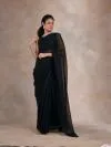 Nova Black Organza Saree